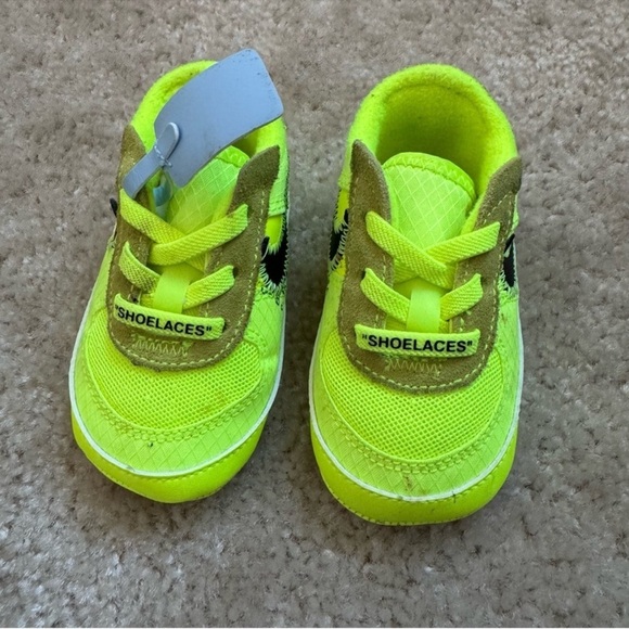 Nike Infant Off-White X Air Force 1 Low CB 'VOLT' Size: 3C - Picture 10 of 10